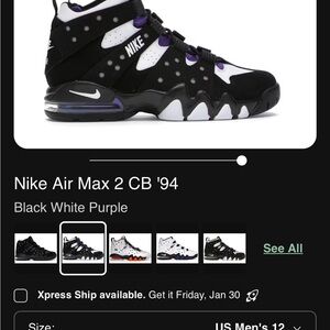 Nike Air Max 2 CB '94 in Black , White & Purple